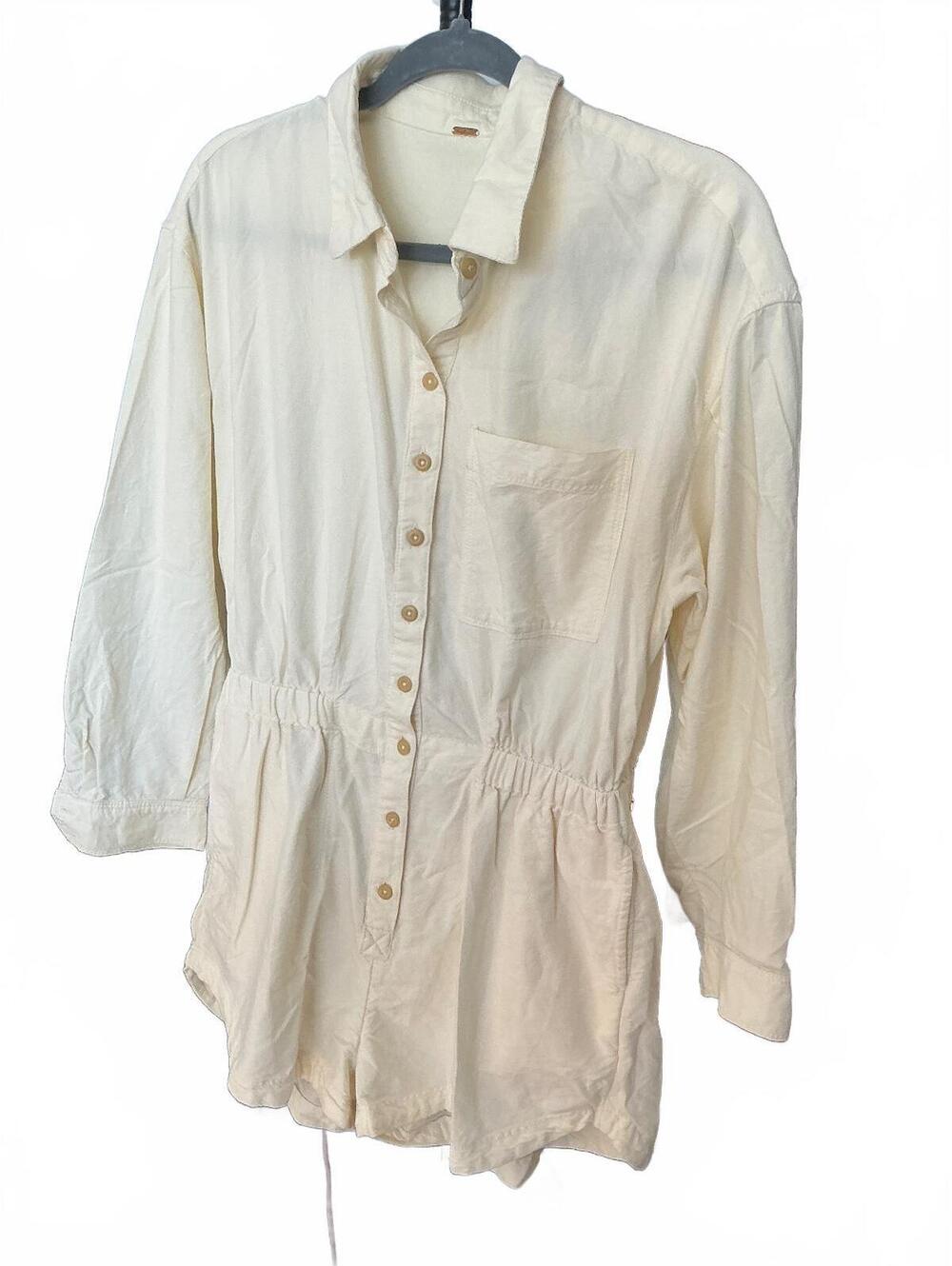 #FP035 Free People Oxford Romper, Size M/L